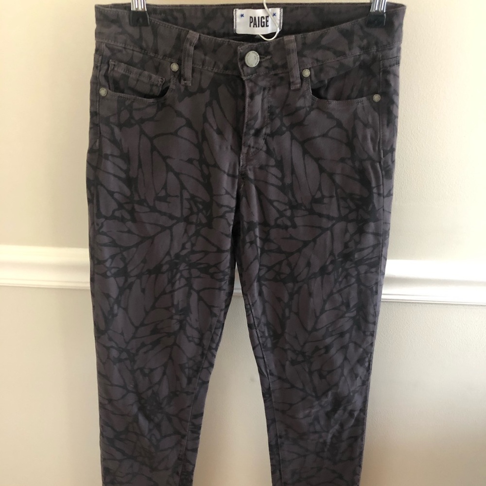 PAIGE Denim Gray Printed Jeans